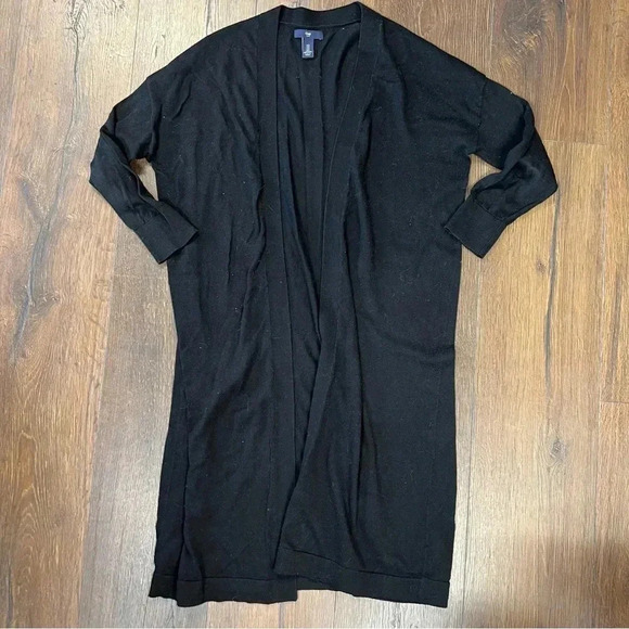 Gap black long open cardigan SZ SM - Picture 1 of 4